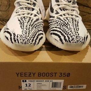 yeezy zebra size 12